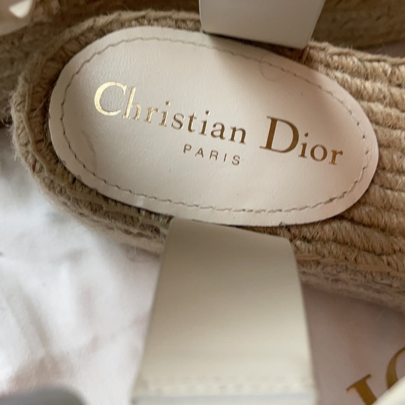 DIOR Off White 1121D-Dior Wedge Sandals NWT - Picture 4 of 12